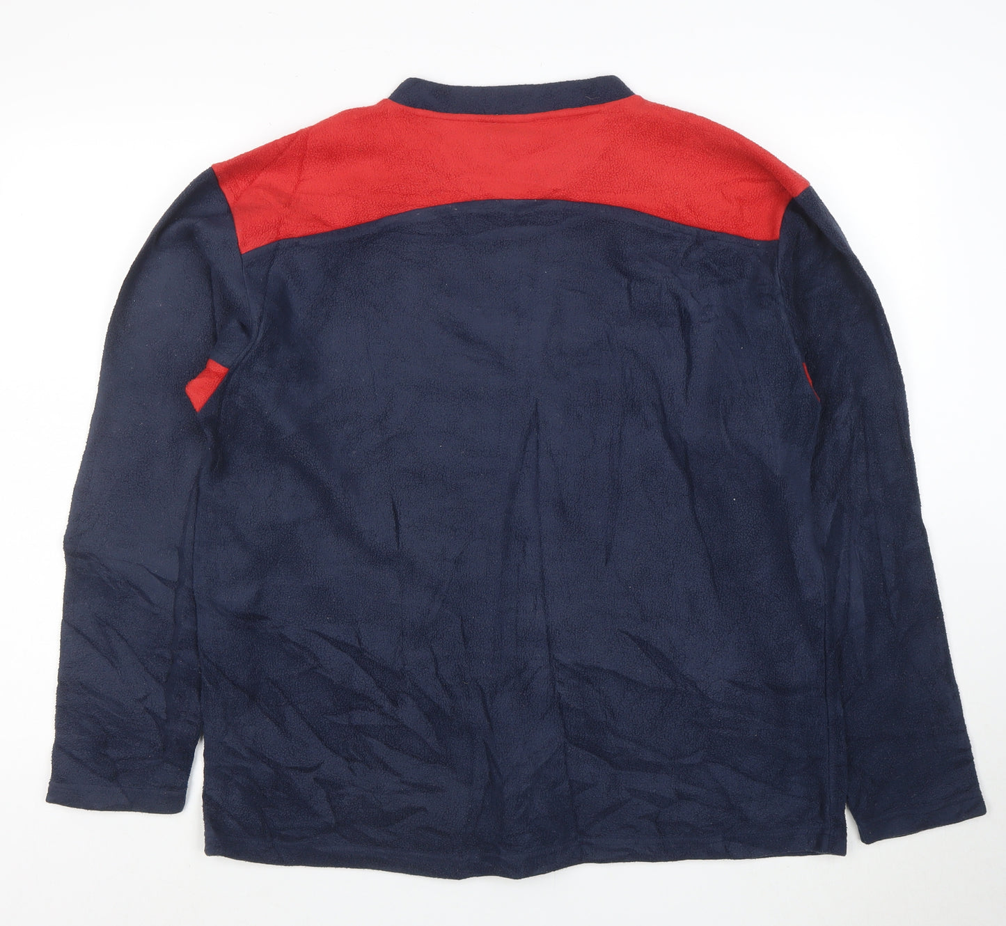 Umbro Mens Blue Red Fleece Pullover Sweatshirt Size M Long Sleeve