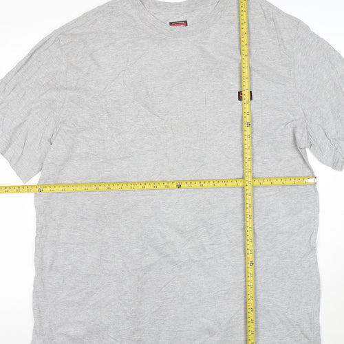 Wrangler Men's Grey 2XL Regular Fit Crew Neck Cotton T-Shirt