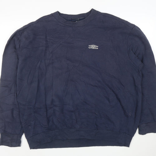 Umbro Men's Blue XXL Crew Neck Pullover Sweatshirt