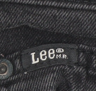 Lee Womens Black Mid Rise Straight Leg Vintage Denim Jeans Size 8