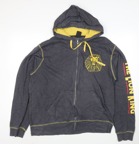 Disney The Lion King Men's Grey Full Zip Hoodie XL