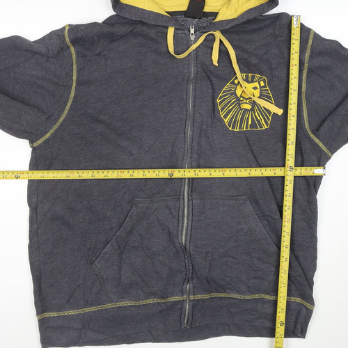 Disney The Lion King Men's Grey Full Zip Hoodie XL