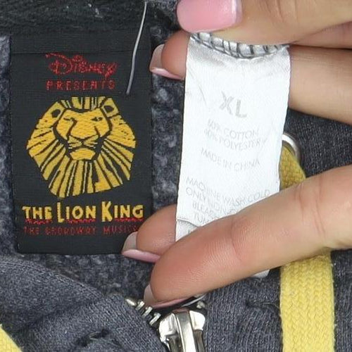 Disney The Lion King Men's Grey Full Zip Hoodie XL
