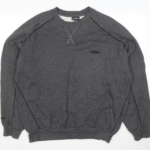 Umbro Men’s Grey XL Pullover Crew Neck Sweatshirt