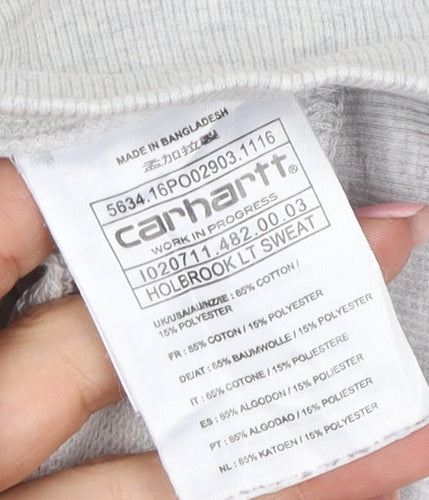 Carhartt WIP Mens Grey Small Pullover Sweatshirt Regular Fit