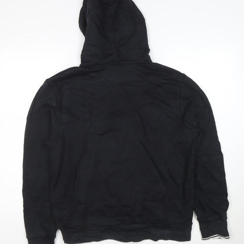 Fred Perry Men's Black Pullover Hoodie L with Logo Design