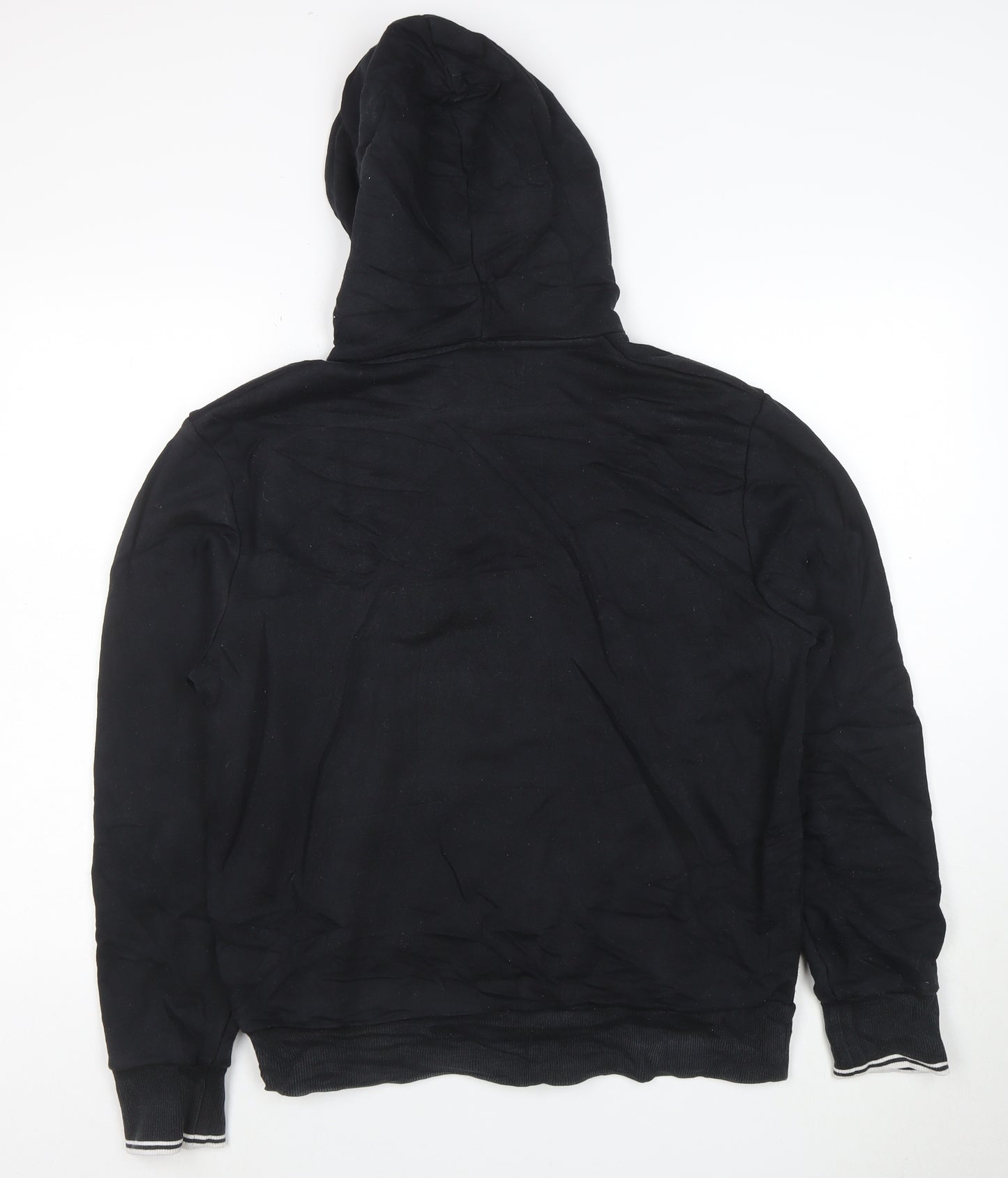 Fred Perry Men's Black Pullover Hoodie L with Logo Design