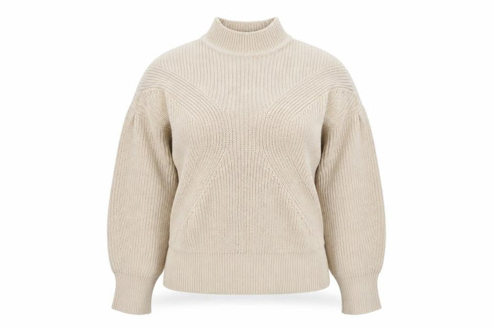 Miss Selfridge Women’s Beige High Neck Chunky Knit Jumper Size 16