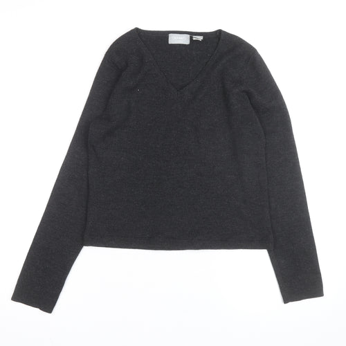 Old Navy Men's Black V-Neck Wool Blend Pullover Jumper M