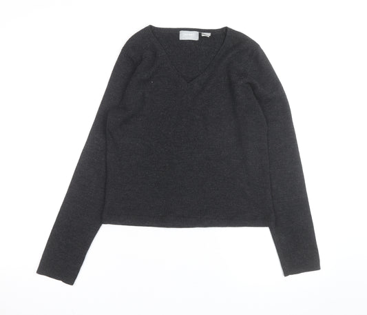Old Navy Men's Black V-Neck Wool Blend Pullover Jumper M