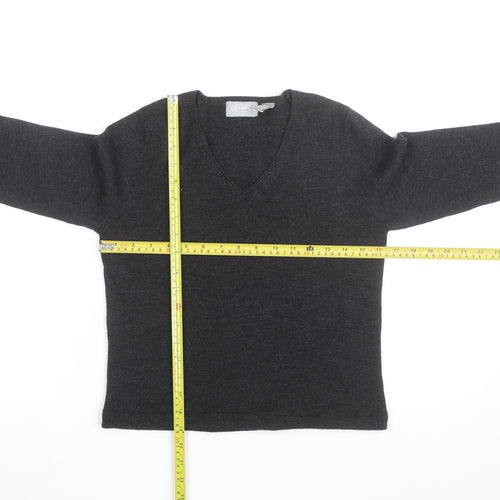 Old Navy Men's Black V-Neck Wool Blend Pullover Jumper M