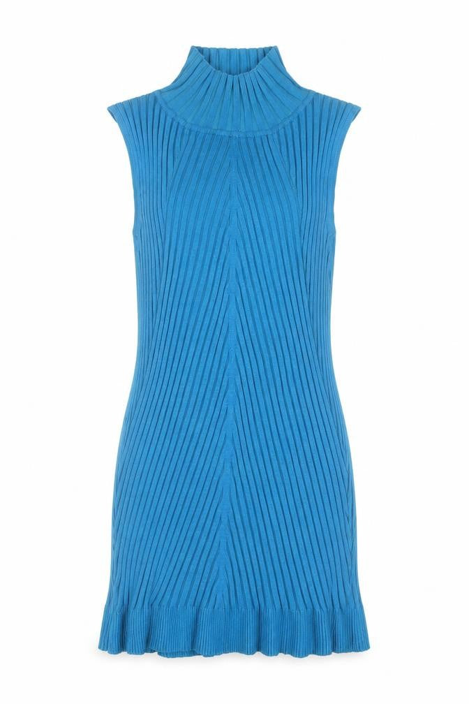 INC International Concepts Women's Blue Sleeveless Bodycon Knit Dress M