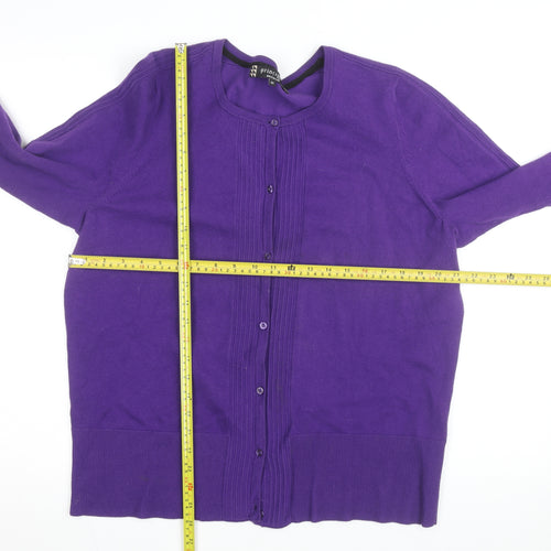 Principles by Ben de Lisi Women's Purple Cotton Cardigan Size 20