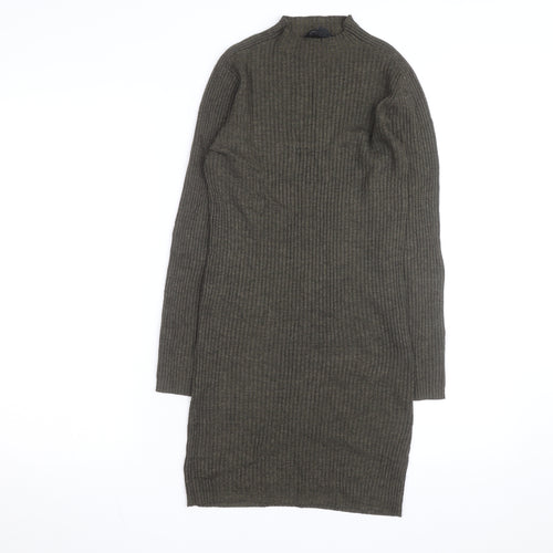 Atmosphere Women’s Green Ribbed Knit Bodycon Dress Size 10