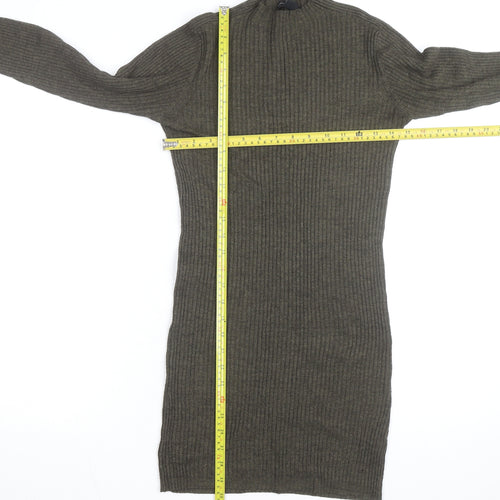 Atmosphere Women’s Green Ribbed Knit Bodycon Dress Size 10