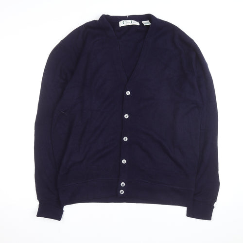 Cypress Links Men’s Blue Acrylic V-Neck Cardigan Size L Golf Wear