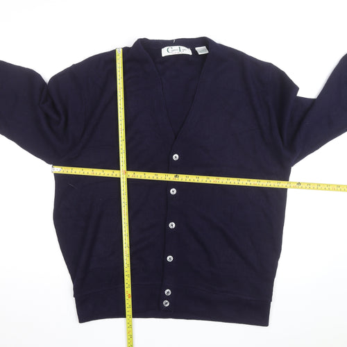 Cypress Links Men’s Blue Acrylic V-Neck Cardigan Size L Golf Wear