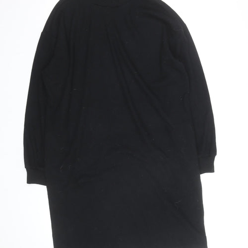 Marks and Spencer Women Black Size 10 Tunic Sweatshirt Dress