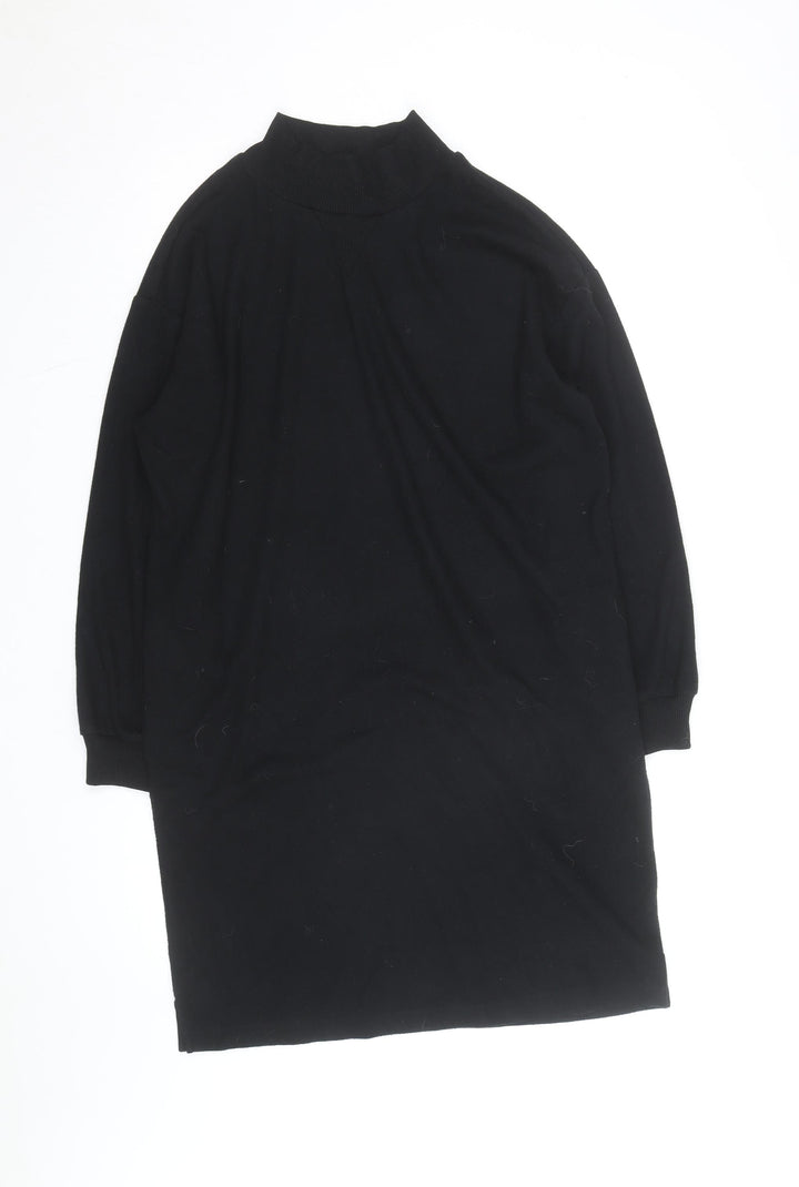 Marks and Spencer Women Black Size 10 Tunic Sweatshirt Dress