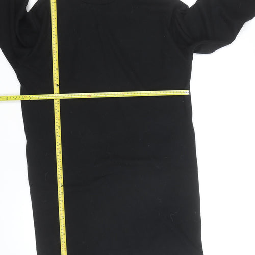 Marks and Spencer Women Black Size 10 Tunic Sweatshirt Dress