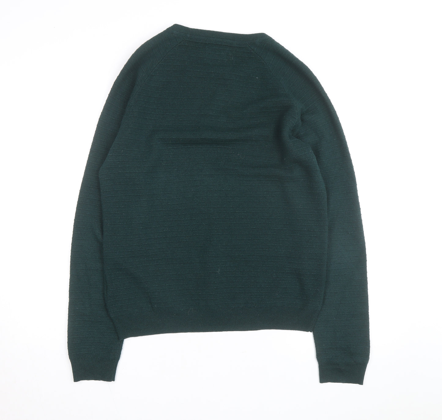 Farah Men’s Green Cotton Crew Neck Pullover Jumper Size M