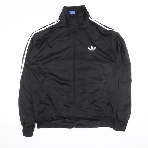 Adidas Men's Black XL Track Jacket Windbreaker Full Zip