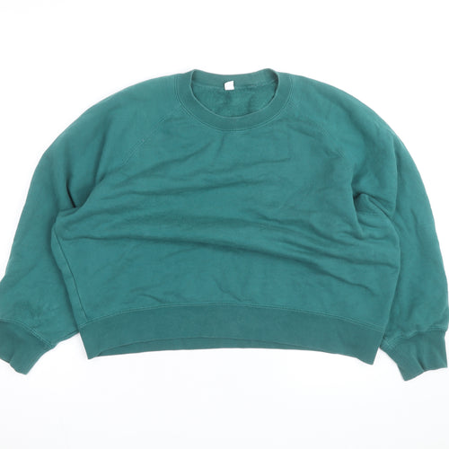 UNIQLO Men's Green XL Crew Neck Pullover Sweatshirt