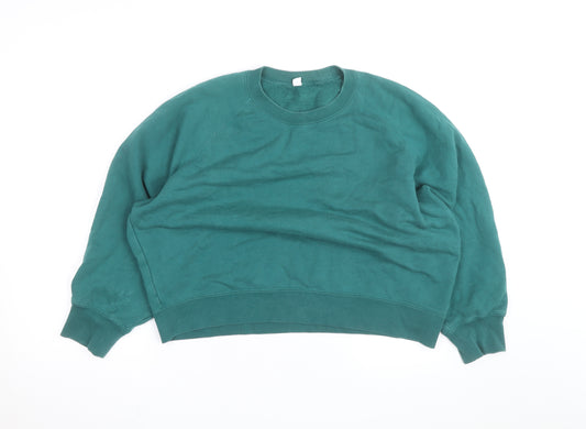UNIQLO Men's Green XL Crew Neck Pullover Sweatshirt