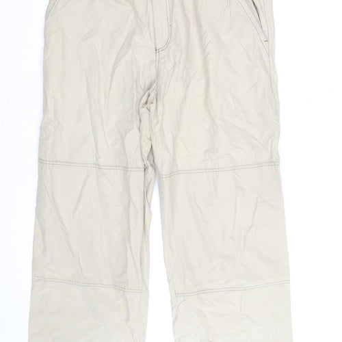Old Navy Men’s Beige Cargo Trousers L Lightweight Belted Outdoor