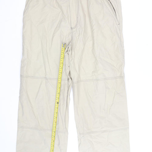 Old Navy Men’s Beige Cargo Trousers L Lightweight Belted Outdoor