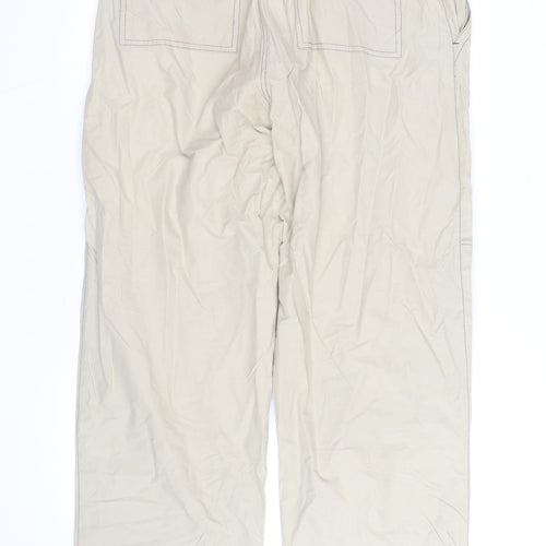 Old Navy Men’s Beige Cargo Trousers L Lightweight Belted Outdoor
