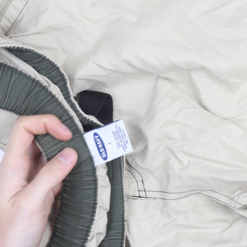 Old Navy Men’s Beige Cargo Trousers L Lightweight Belted Outdoor