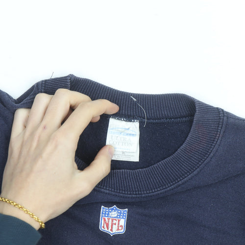 Gildan Men's Navy St. Louis Rams NFL Champions Crew Neck Sweatshirt XL
