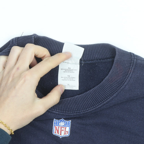 Gildan Men's Navy St. Louis Rams NFL Champions Crew Neck Sweatshirt XL