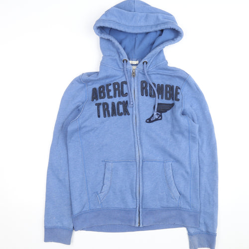 Abercrombie & Fitch Men's Blue Full Zip Hoodie M Athletic Fit