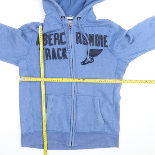 Abercrombie & Fitch Men's Blue Full Zip Hoodie M Athletic Fit