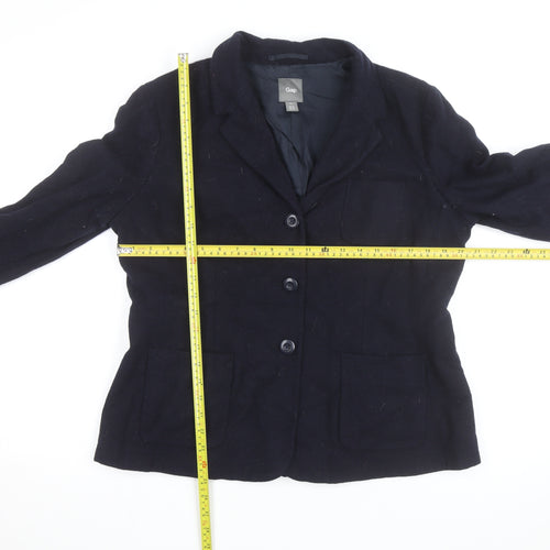 Gap Women Navy Wool Blend Single-Breasted Blazer UK 18