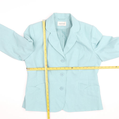 Eastex Women's Blue Single-Breasted Blazer Jacket Size 16