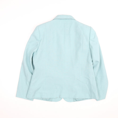 Eastex Women's Blue Single-Breasted Blazer Jacket Size 16