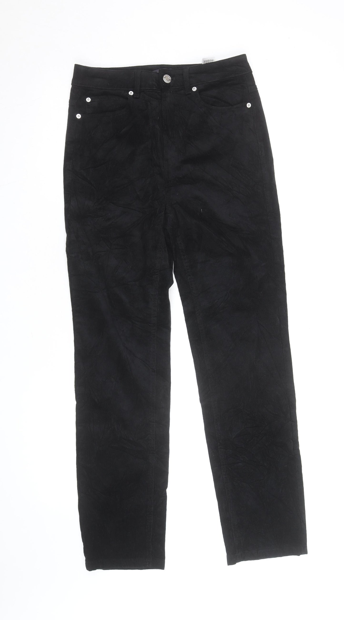 Marks and Spencer Men's Black Corduroy Straight Trousers M