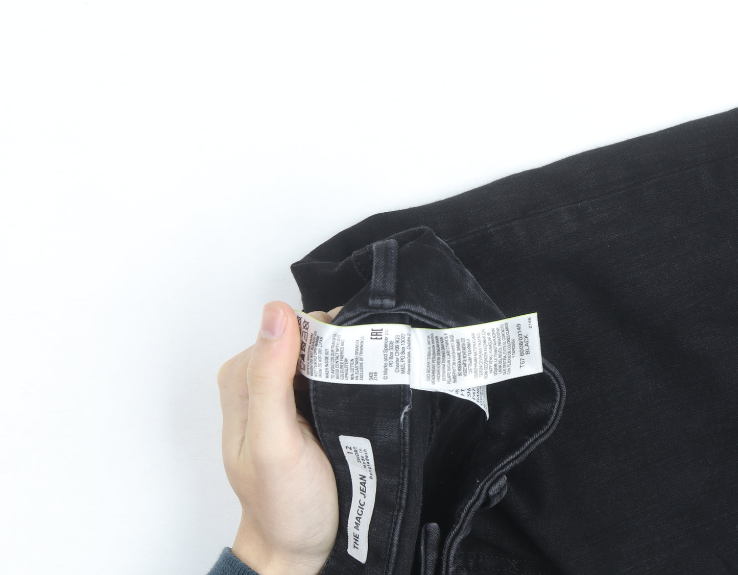 Marks and Spencer Women's Black Skinny Stretch Jeans Size 12 Regular