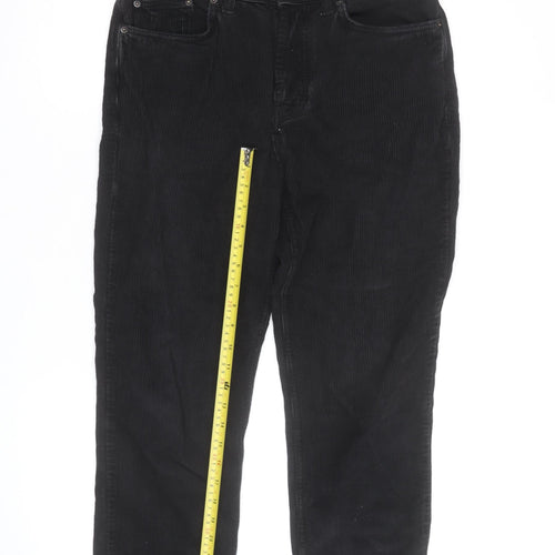 BDG Men’s Black Corduroy Dad Trousers W30 L30 Straight Leg