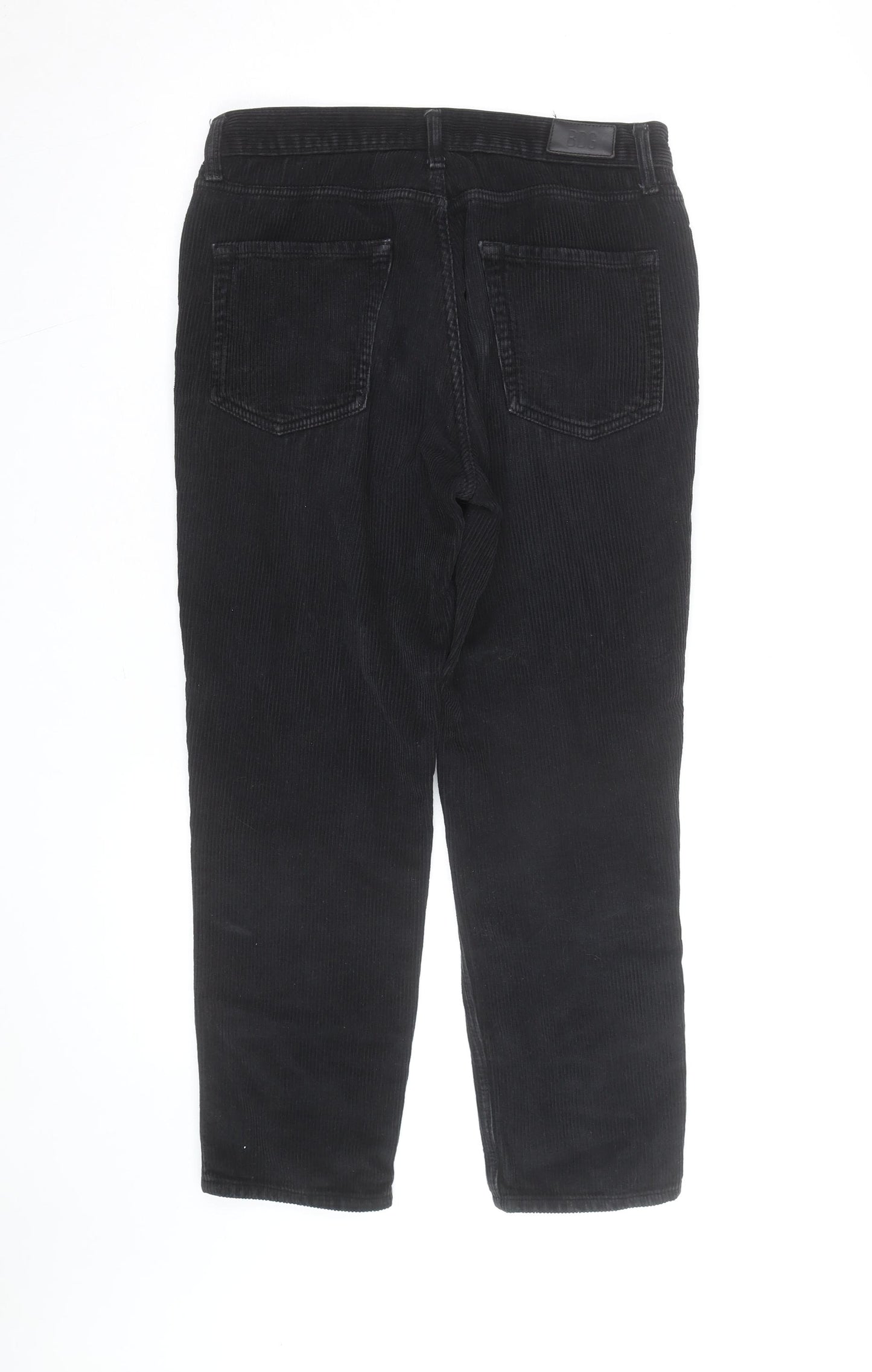 BDG Men’s Black Corduroy Dad Trousers W30 L30 Straight Leg