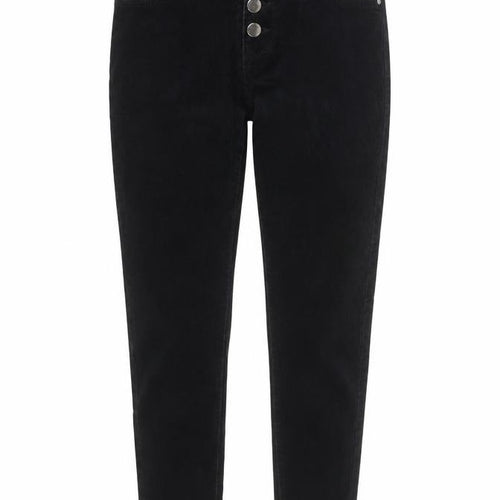 Denim Co Women Black Corduroy Skinny High Rise Trousers Size 10