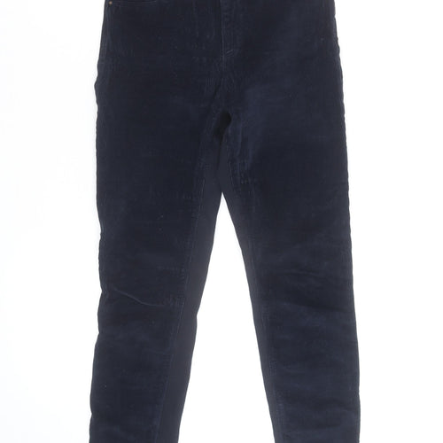 River Island Women Blue Corduroy Skinny Trousers Size 10