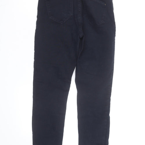 River Island Women Blue Corduroy Skinny Trousers Size 10