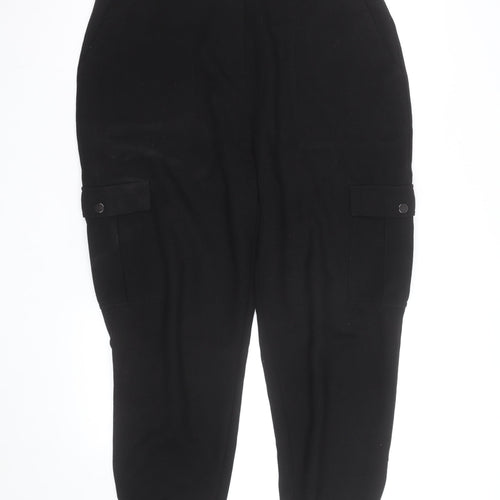 Mint Velvet Women's Black Slim Cargo Trousers Size 16S