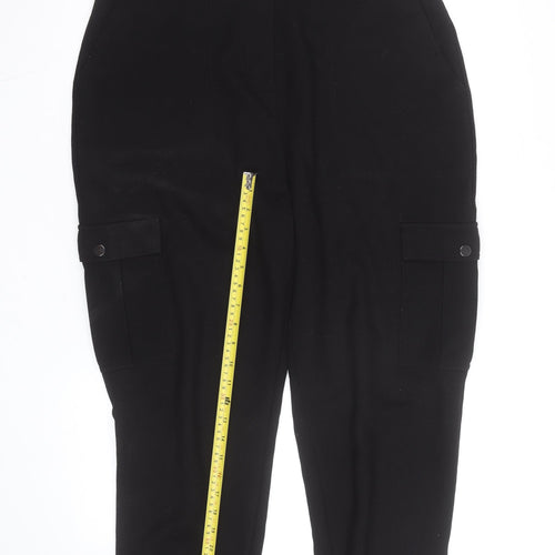 Mint Velvet Women's Black Slim Cargo Trousers Size 16S