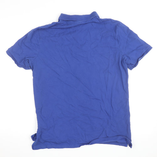 Nike Men's Blue Cotton Short Sleeve Polo Shirt Size L