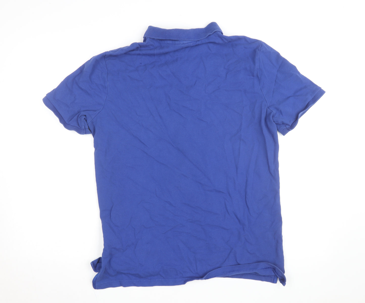 Nike Men's Blue Cotton Short Sleeve Polo Shirt Size L